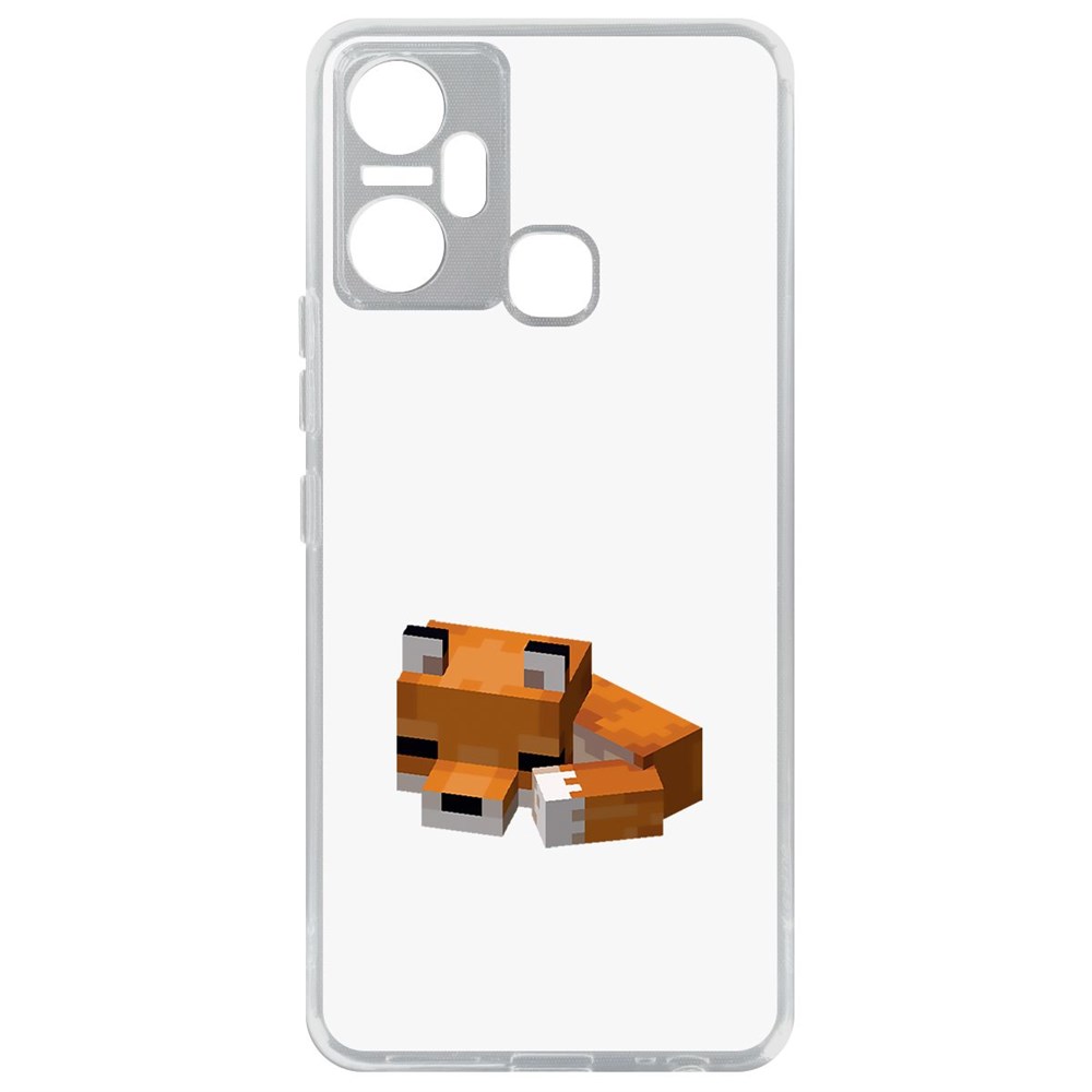 

Чехол-накладка Кейс Minecraft-Спящий Лисенок для Infinix Smart 6 Plus, Прозрачный