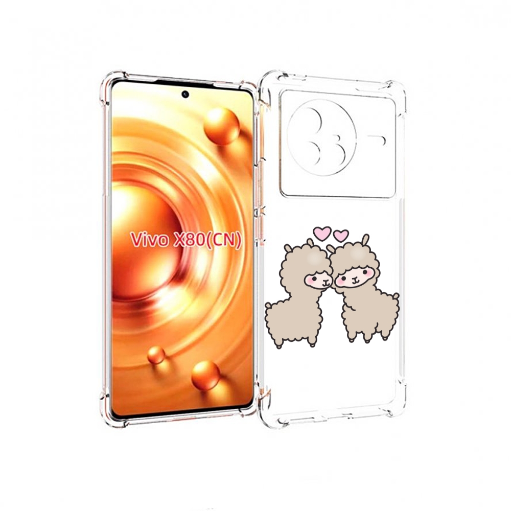 

Чехол Mypads Влюбленные-Барашки Для Vivo X80, Прозрачный, Tocco