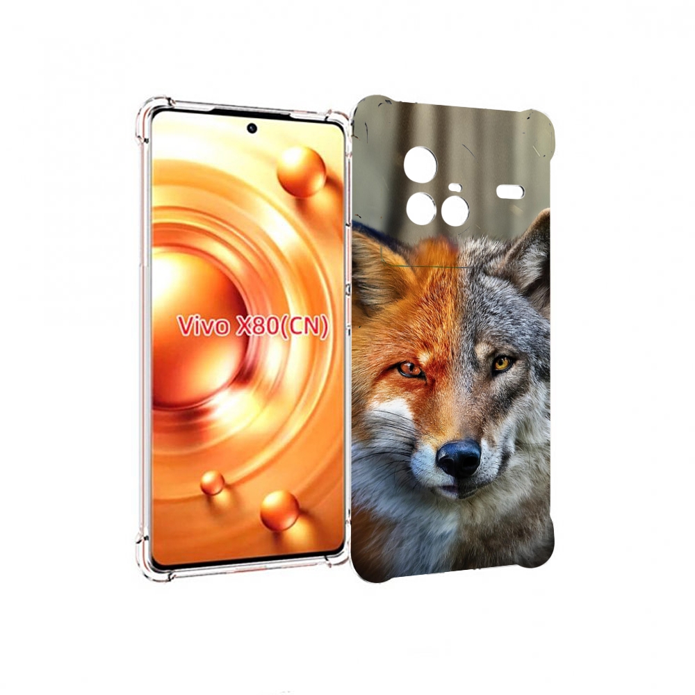 

Чехол Mypads Волк-Лиса Для Vivo X80, Прозрачный, Tocco