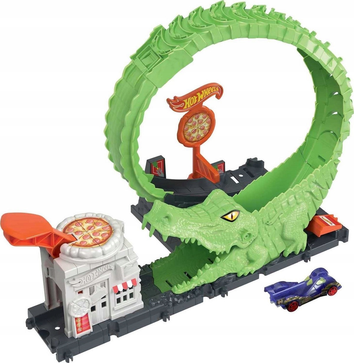 Набор игровой Hot Wheels City Пиццерия с аллигатором, HKX39 tooky toy игровой набор пиццерия