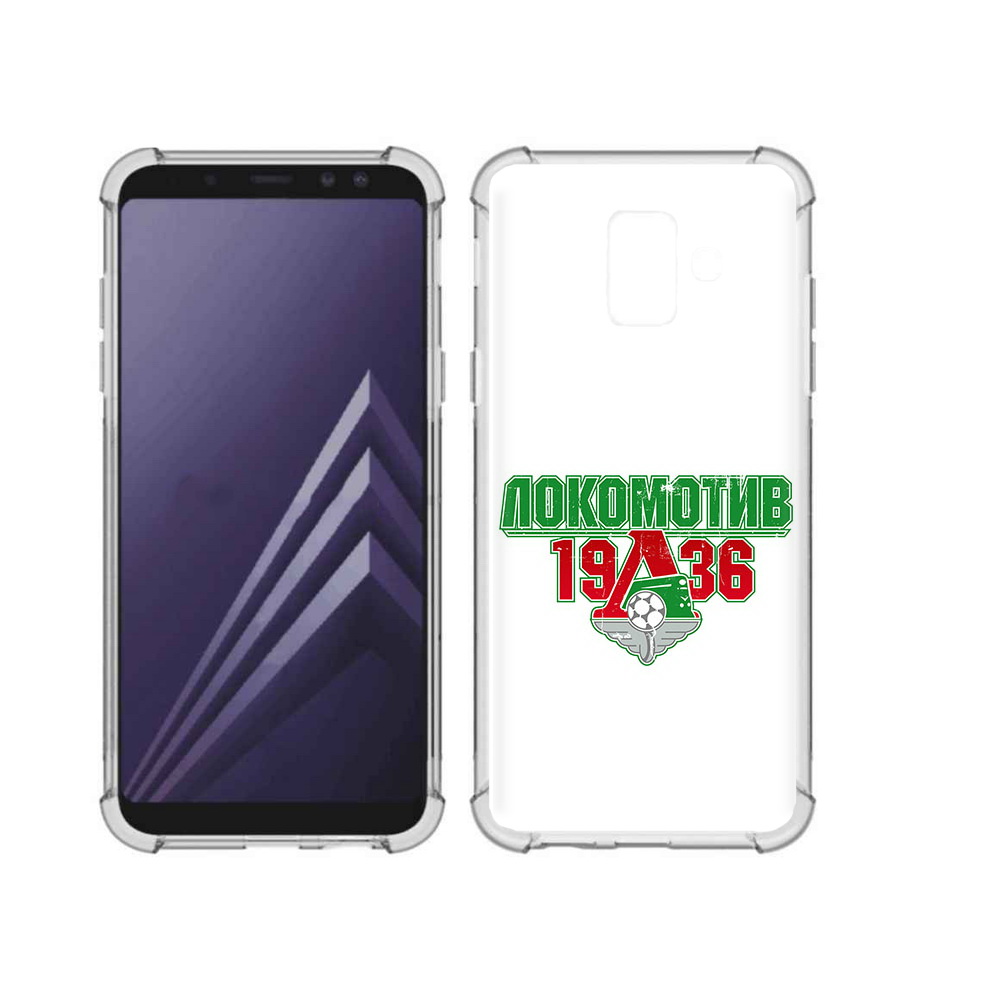 

Чехол MyPads Tocco для Samsung Galaxy A6 (2018) ФК локомотив 1936 (PT111558.582.182), Прозрачный, Tocco