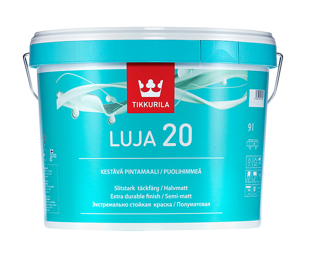 

Краска Tikkurila Luja 20, база C, 2,7 л, Прозрачный, Luja