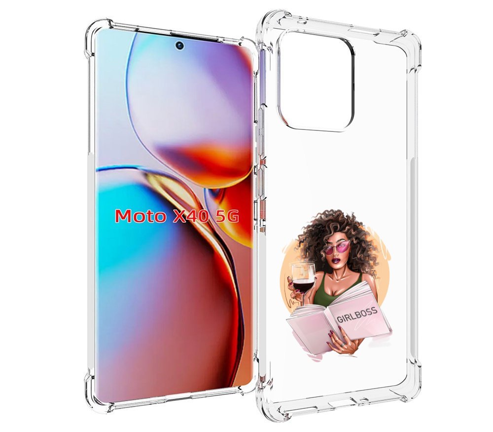

Чехол MyPads Girlboss with wine girlboss art love books an wine _ Etsy женский для Moto, Прозрачный, Tocco