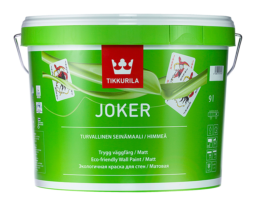Краска Tikkurila Joker, база C, 9 л подпятник к системе joker m10 регулируемый хром 4 шт