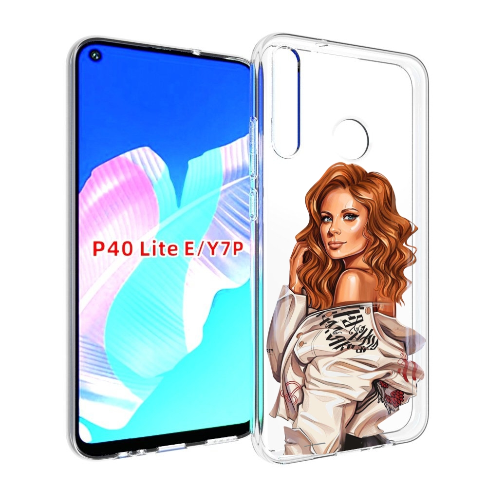 Чехол бампер MyPads Бежевая-куртка женский для Huawei P40 Lite E