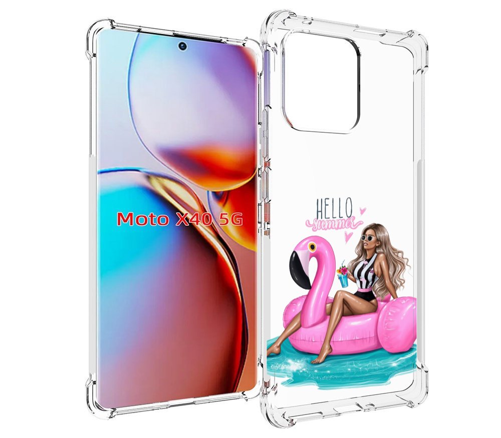 

Чехол MyPads Hello-summer для Motorola Moto X40, Прозрачный, Tocco