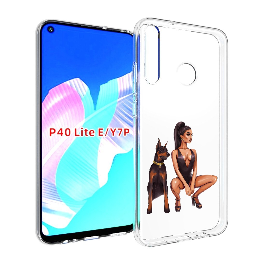 Чехол бампер MyPads Борзая-девушка для Huawei P40 Lite E