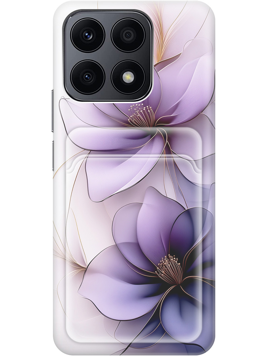 

Силиконовый чехол на Honor X8a с принтом "Сиреневые цветы" с карманом для карты, Белый;прозрачный;серый;фиолетовый, 768741621