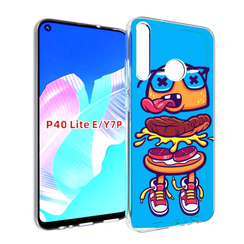 

Чехол бампер MyPads Бургер с очками для Huawei P40 Lite E, Прозрачный, Tocco