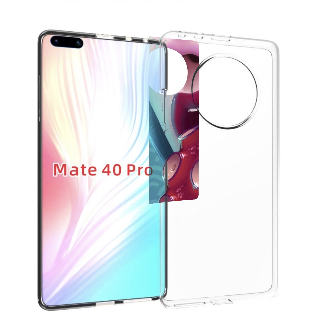 

Чехол MyPads девушка с щупальцой женский для Huawei Mate 40 Pro (NOH-NX9), Прозрачный, Tocco