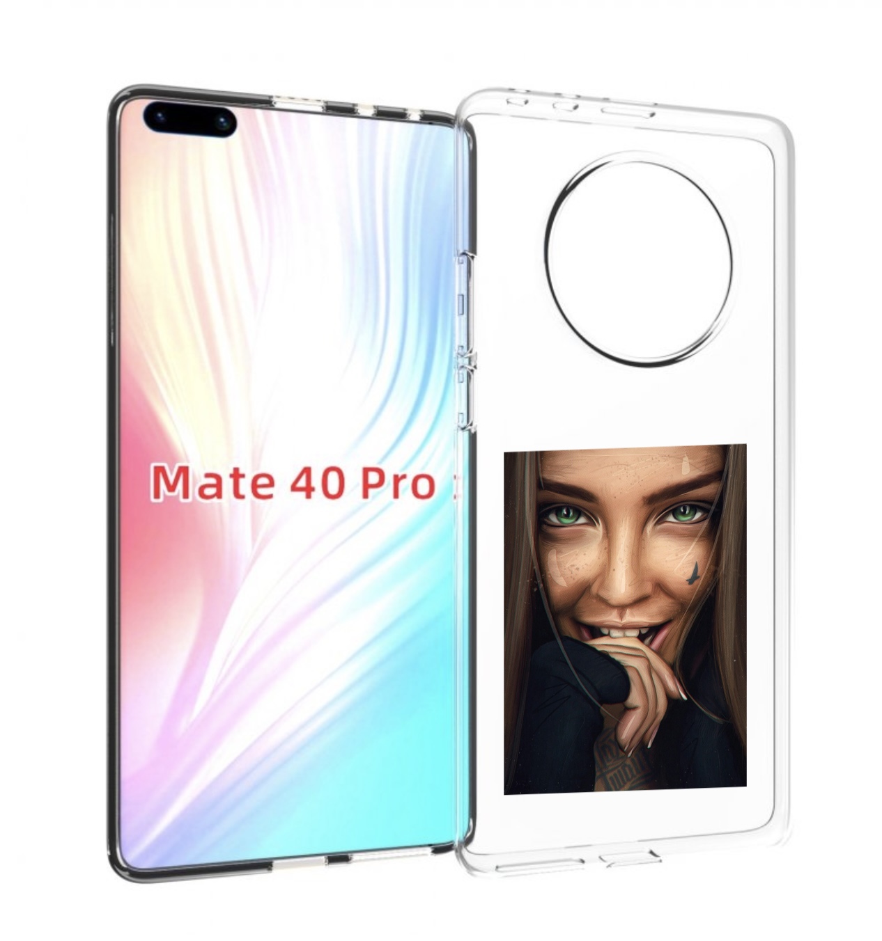 

Чехол MyPads девушка улыбается женский для Huawei Mate 40 Pro (NOH-NX9), Прозрачный, Tocco