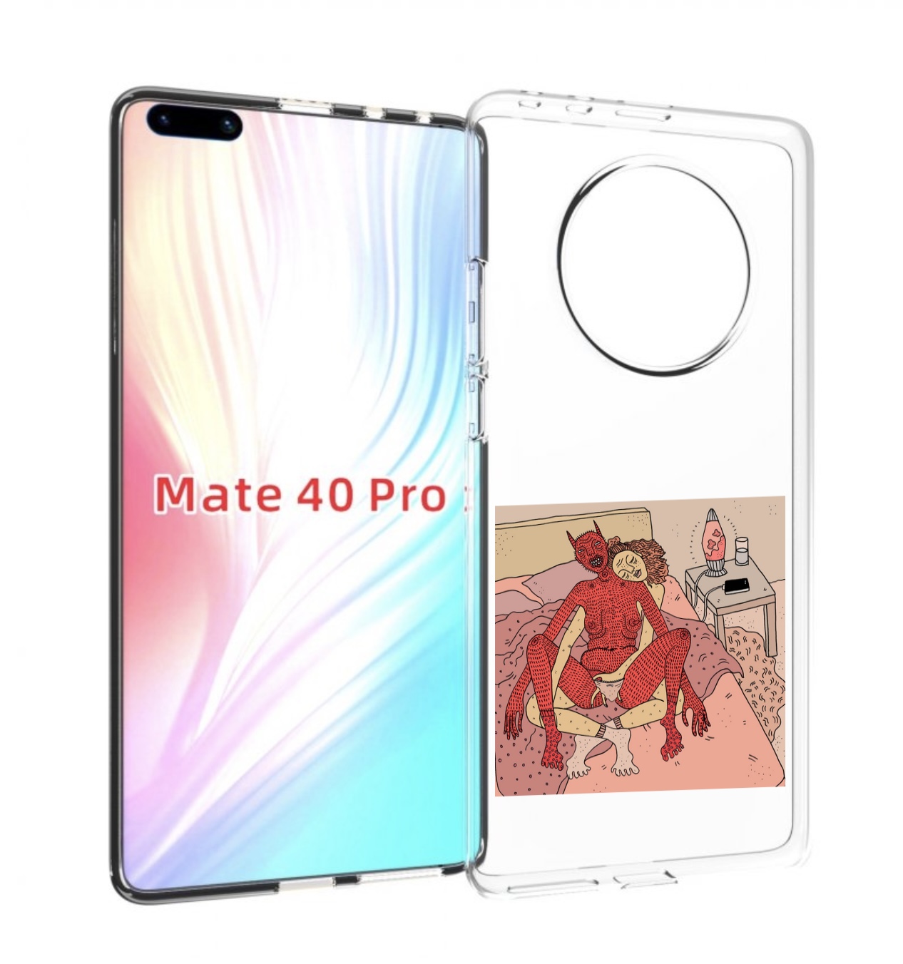 

Чехол MyPads девушка-без-кожи для Huawei Mate 40 Pro (NOH-NX9), Прозрачный, Tocco