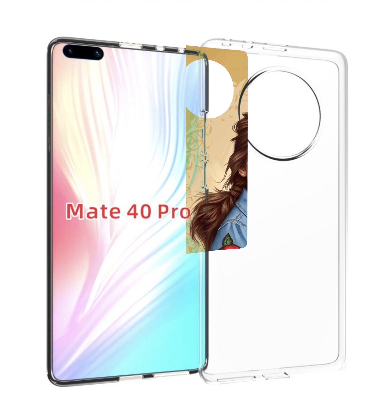 

Чехол MyPads девушка-в-бежевом-фоне для Huawei Mate 40 Pro (NOH-NX9), Прозрачный, Tocco