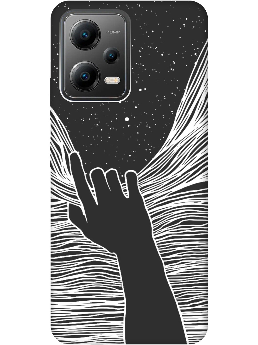 

Силиконовый чехол на Xiaomi Poco X5 5G с рисунком "Рука и нити" Soft Touch черный, 20000536