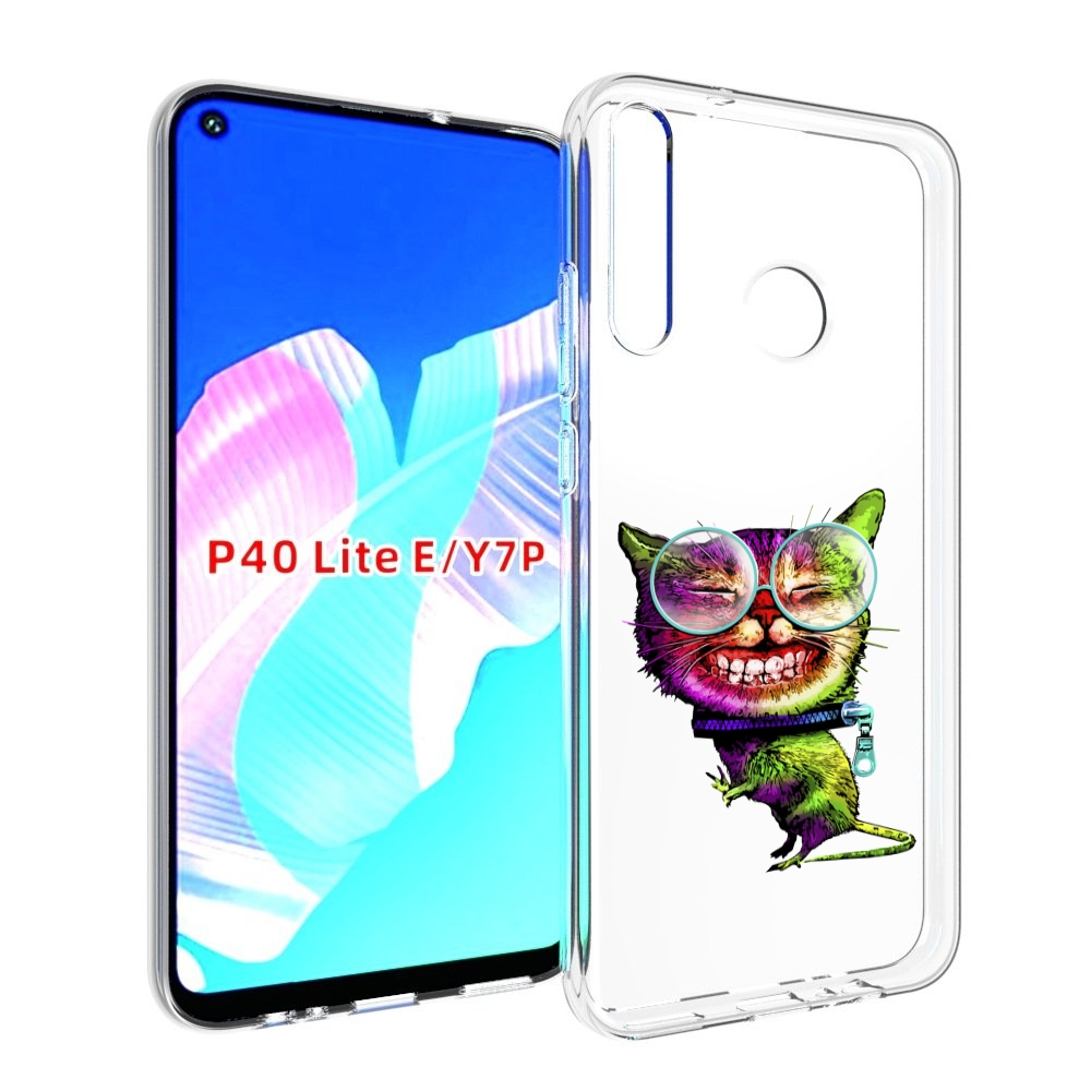 

Чехол бампер MyPads Веселый кот для Huawei P40 Lite E, Прозрачный, Tocco