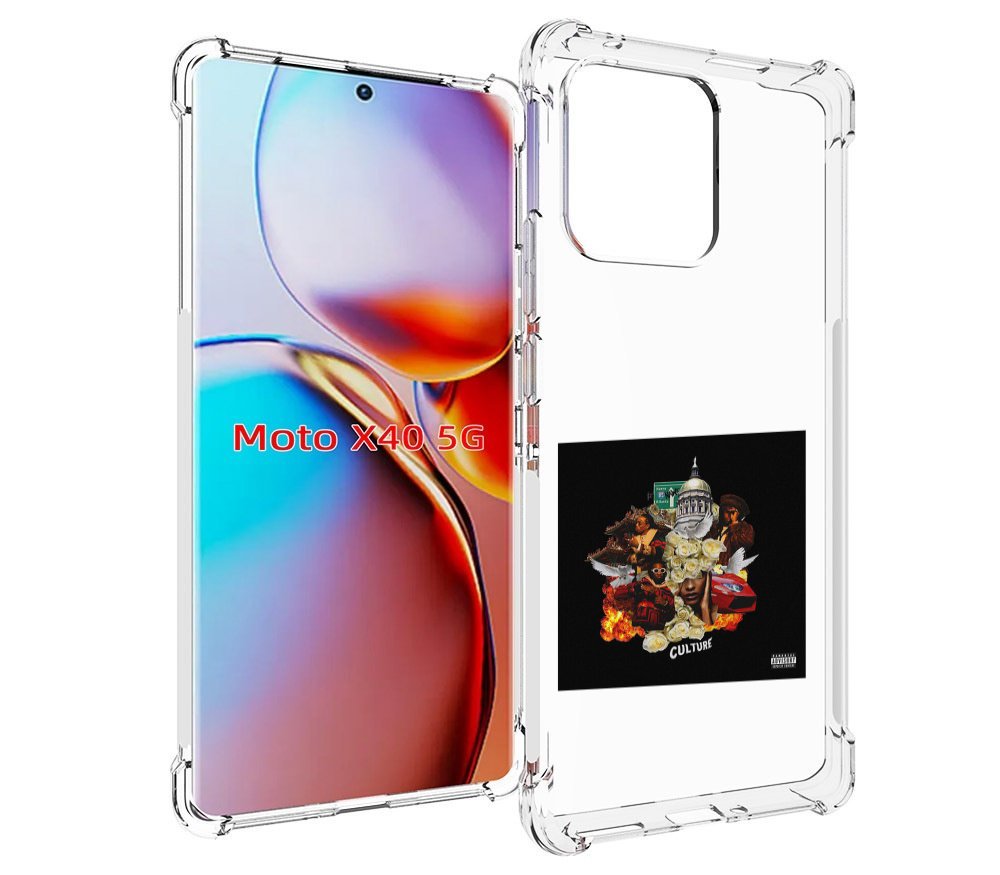 

Чехол MyPads Migos - Culture для Motorola Moto X40, Прозрачный, Tocco