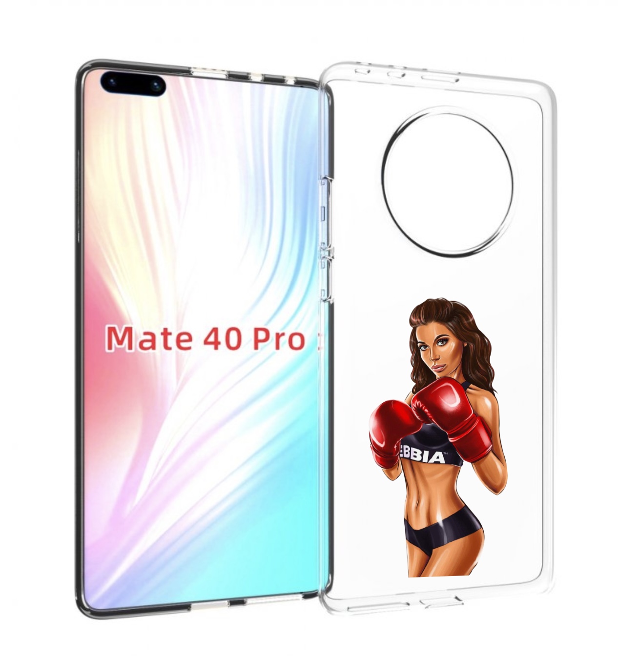 

Чехол MyPads девушка-в-боксерских-перчатках женский для Huawei Mate 40 Pro (NOH-NX9), Прозрачный, Tocco