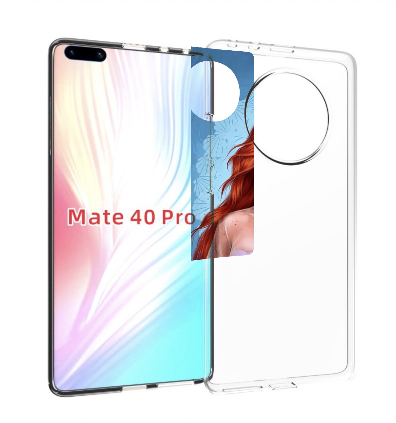 

Чехол MyPads девушка-в-голубом-фоне женский для Huawei Mate 40 Pro (NOH-NX9), Прозрачный, Tocco