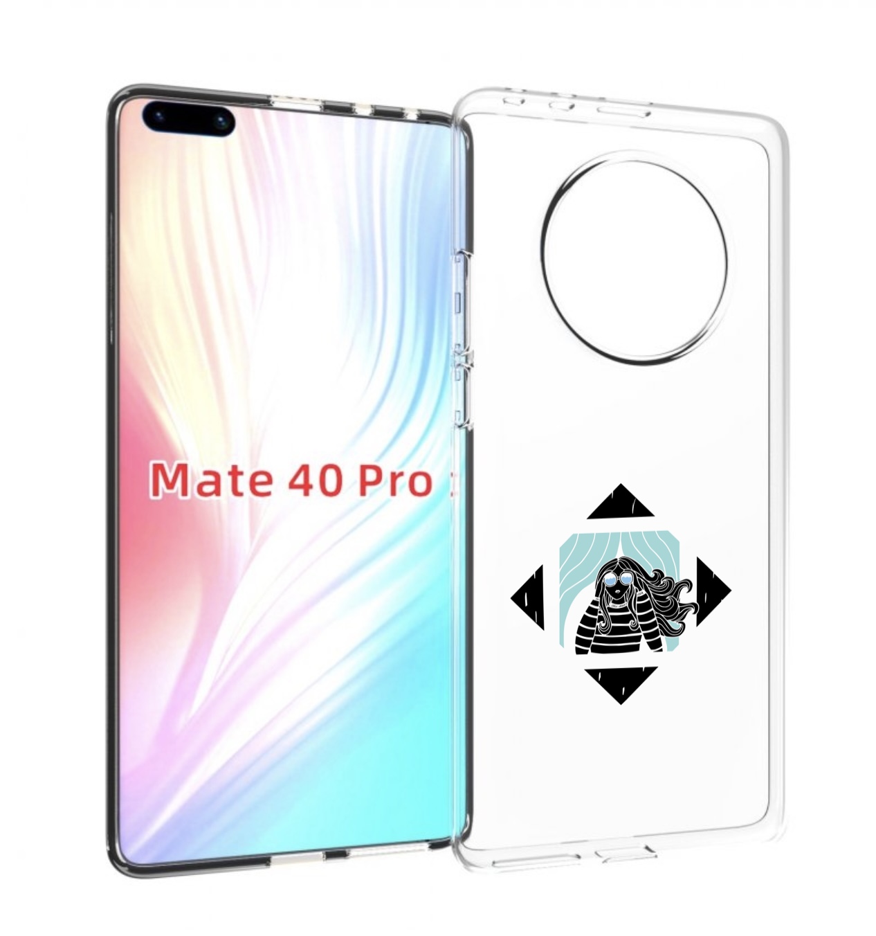 

Чехол MyPads девушка-в-квадратике для Huawei Mate 40 Pro (NOH-NX9), Прозрачный, Tocco