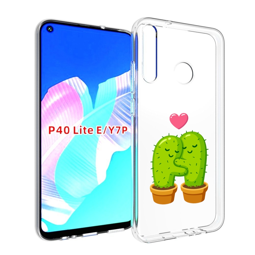 

Чехол бампер MyPads Влюбленные-кактусы для Huawei P40 Lite E, Прозрачный, Tocco