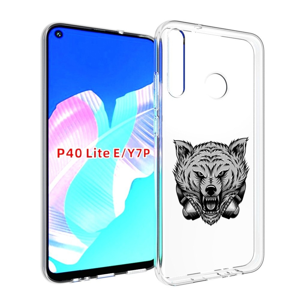 

Чехол бампер MyPads Волк-в-наушниках мужской для Huawei P40 Lite, Прозрачный, Tocco