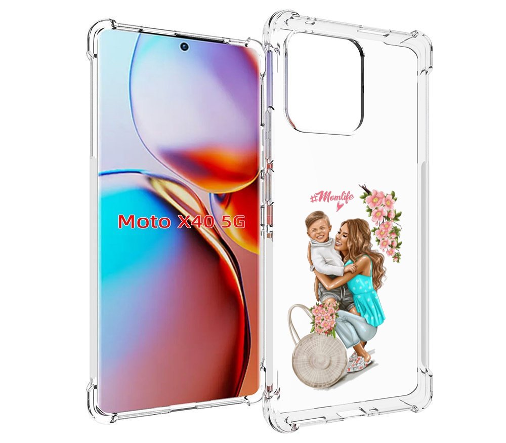 

Чехол MyPads Momlife для Motorola Moto X40, Прозрачный, Tocco