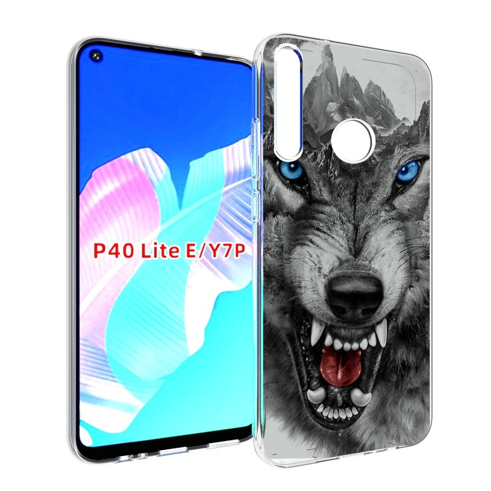 

Чехол бампер MyPads Волк-частица мужской для Huawei P40 Lite E, Прозрачный, Tocco