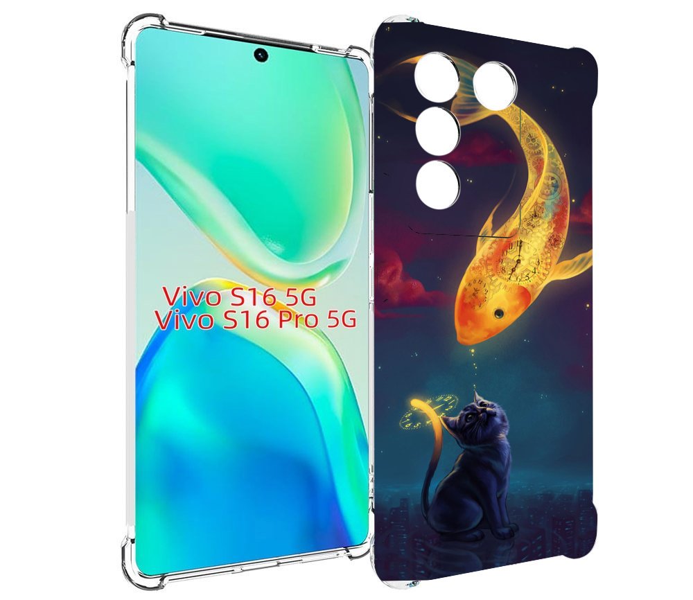

Чехол MyPads золотая-рыбка-часовая для Vivo S16 5G/S16 Pro 5G/V27/V27 Pro, Tocco