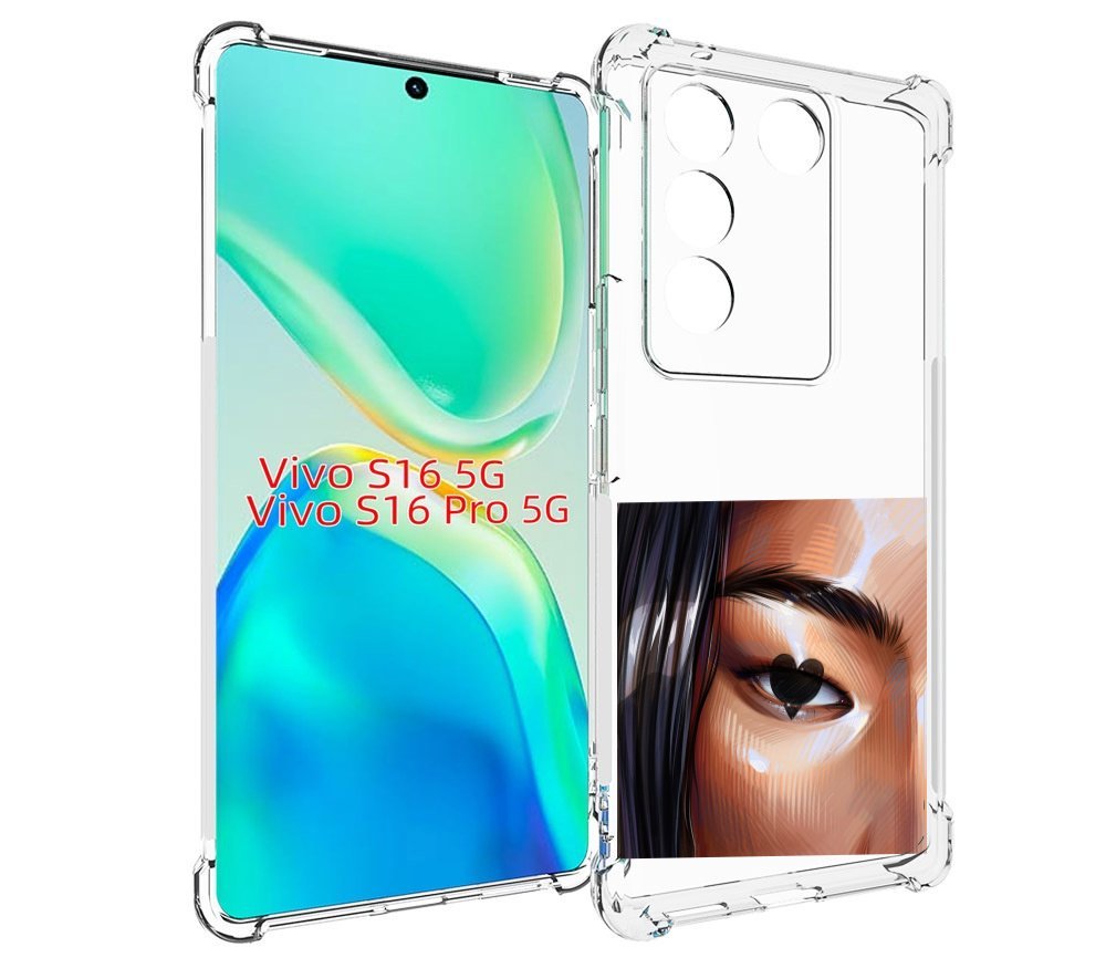 

Чехол MyPads зрачок-сердце женский для Vivo S16 5G / S16 Pro 5G / V27 / V27 Pro, Tocco