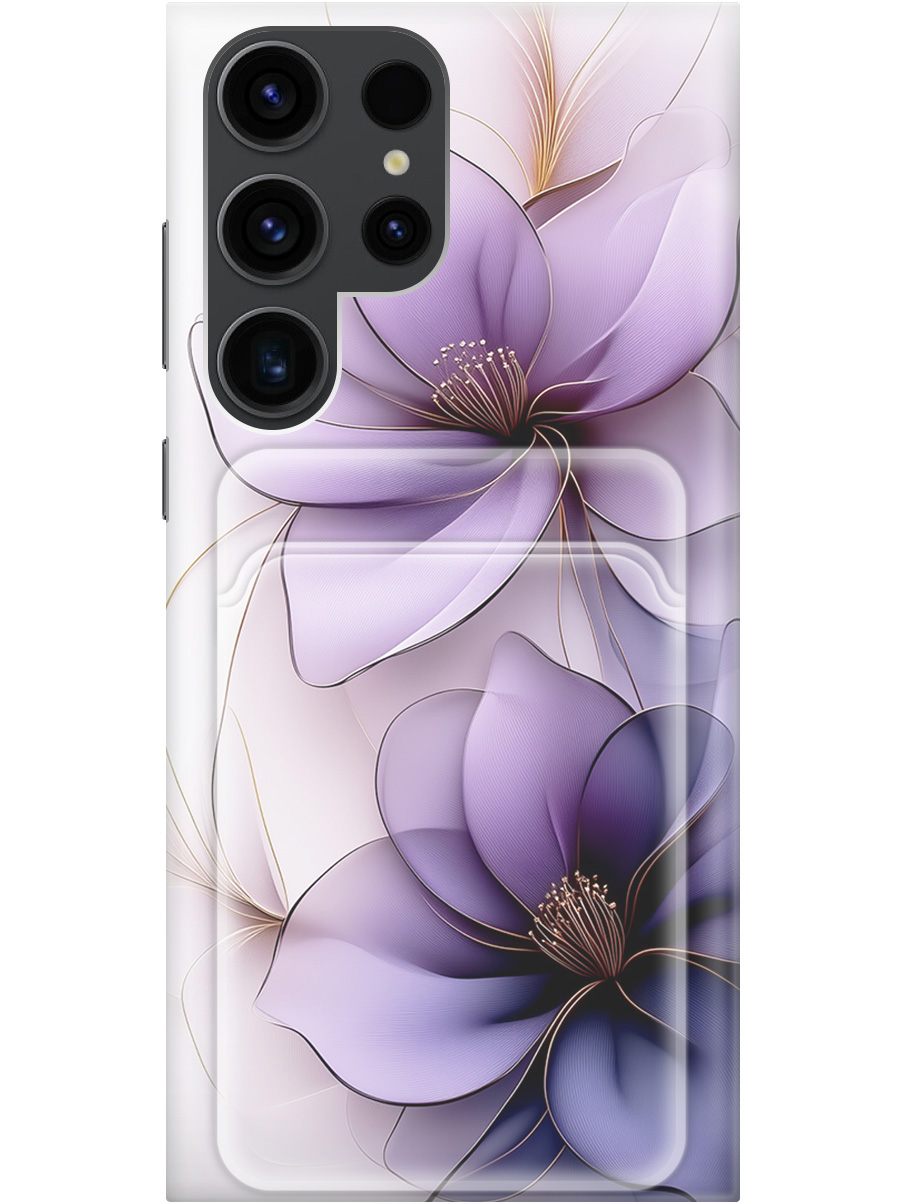 

Силиконовый чехол на Samsung Galaxy S23 Ultra с принтом с карманом для карты 849992, Белый;прозрачный;серый;фиолетовый, 767959421