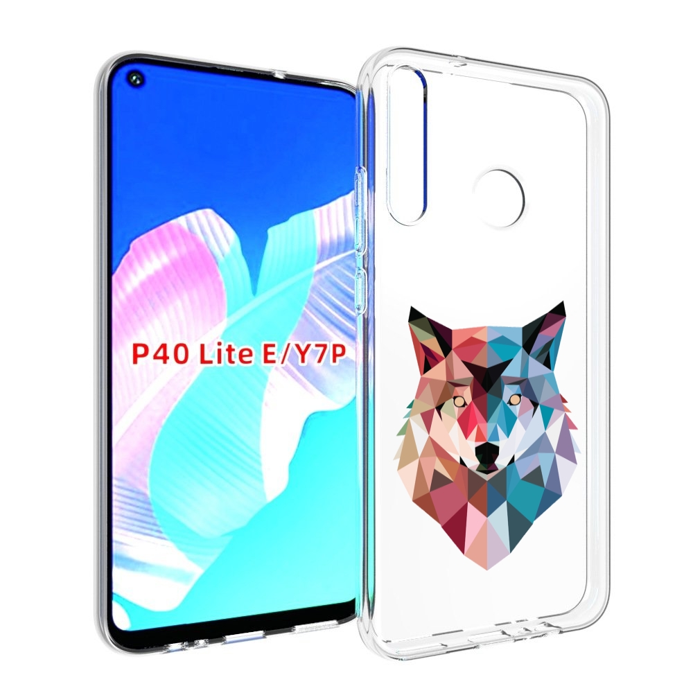 

Чехол бампер MyPads Геометрический-волк для Huawei P40 Lite E, Прозрачный, Tocco