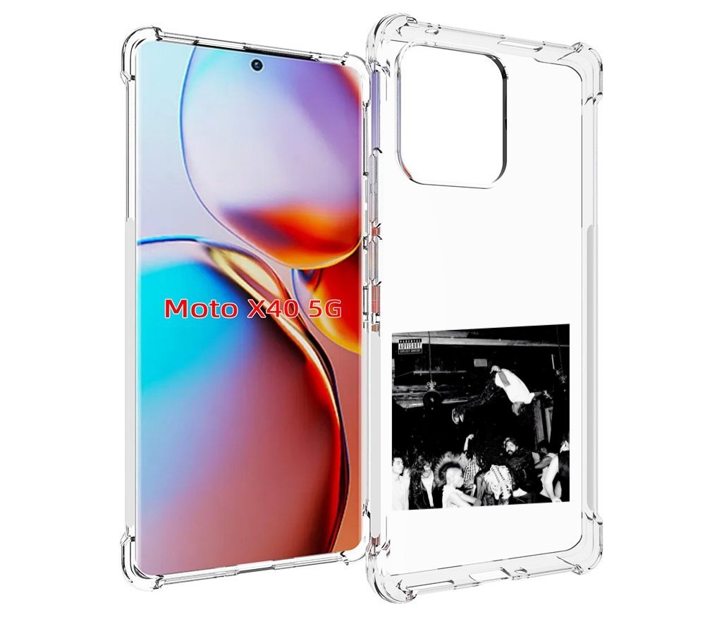 

Чехол MyPads Playboi Carti - Die Lit для Motorola Moto X40, Прозрачный, Tocco