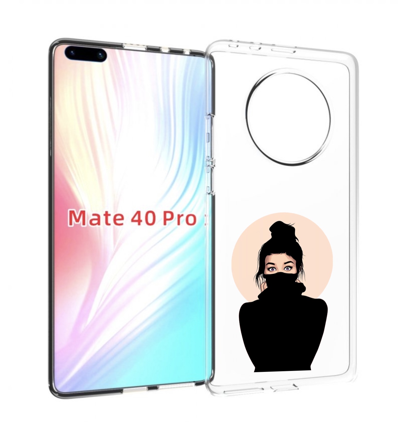 Чехол MyPads девушка-в-свитере женский для Huawei Mate 40 Pro (NOH-NX9)