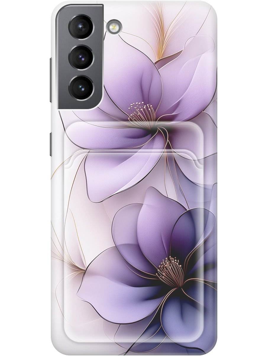 

Силиконовый чехол на Samsung Galaxy S21 FE 5G с принтом с карманом для карты 850001, Белый;прозрачный;серый;фиолетовый, 734543421