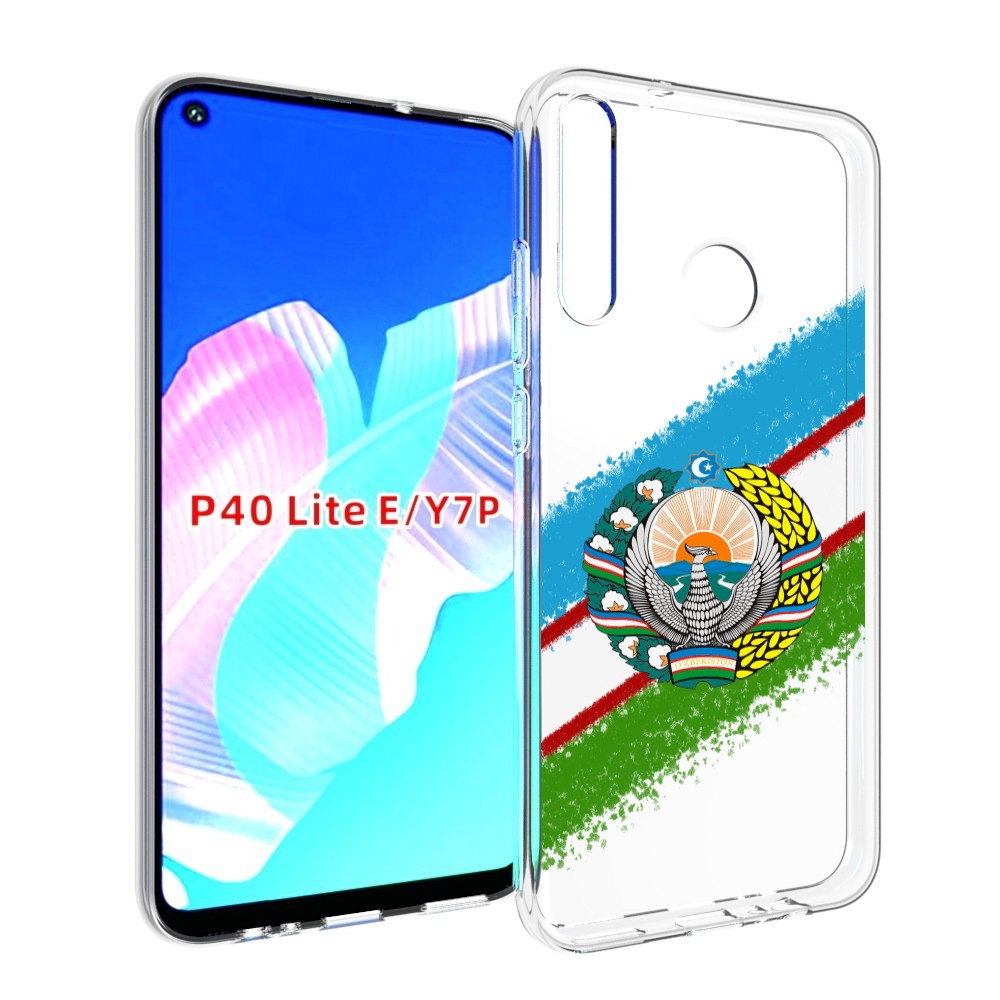 

Чехол бампер MyPads Герб флаг Узбекистана для Huawei P40 Lite E, Прозрачный, Tocco