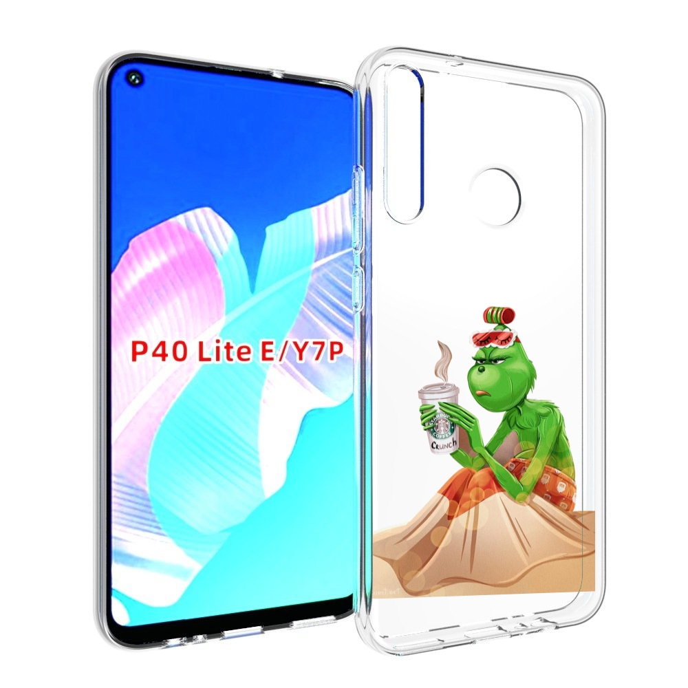 

Чехол бампер MyPads Гринч-в-платье для Huawei P40 Lite E, Прозрачный, Tocco