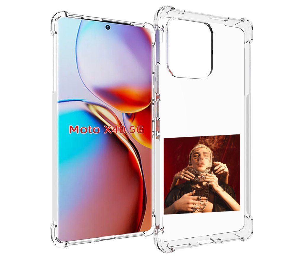 

Чехол MyPads Slime face для Motorola Moto X40, Прозрачный, Tocco
