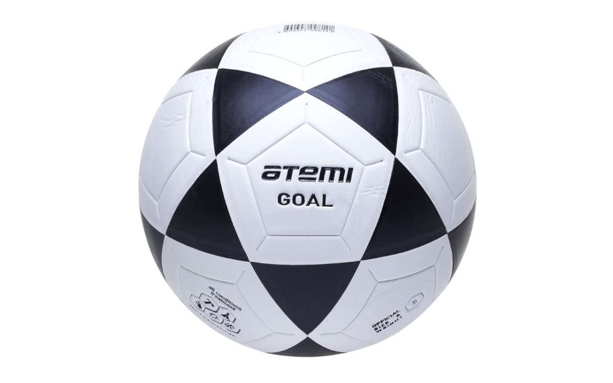 

Мяч футбольный ATEMI Goal PVC р.5 (бело-черный)