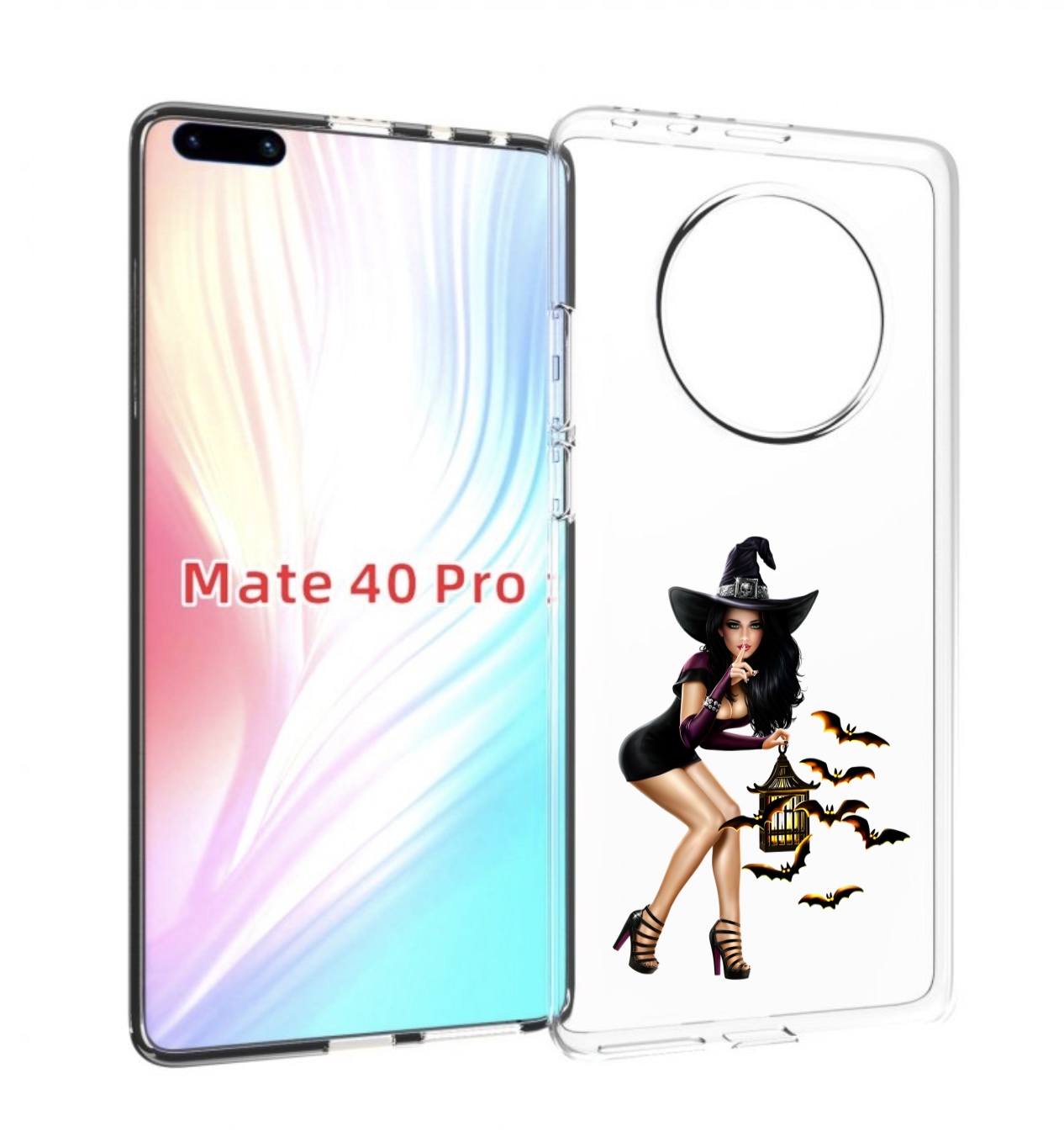 

Чехол MyPads девушка-ведьма женский для Huawei Mate 40 Pro (NOH-NX9), Прозрачный, Tocco