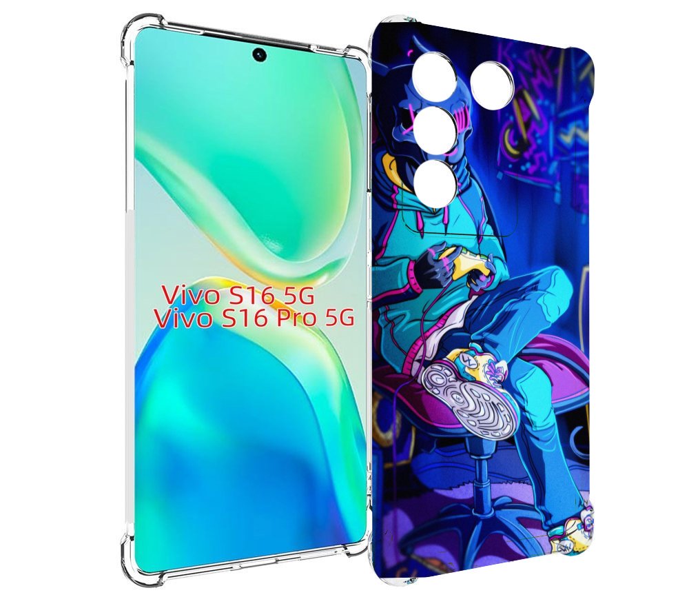 

Чехол MyPads киберпанк игрок для Vivo S16 5G/S16 Pro 5G/V27/V27 Pro, Tocco