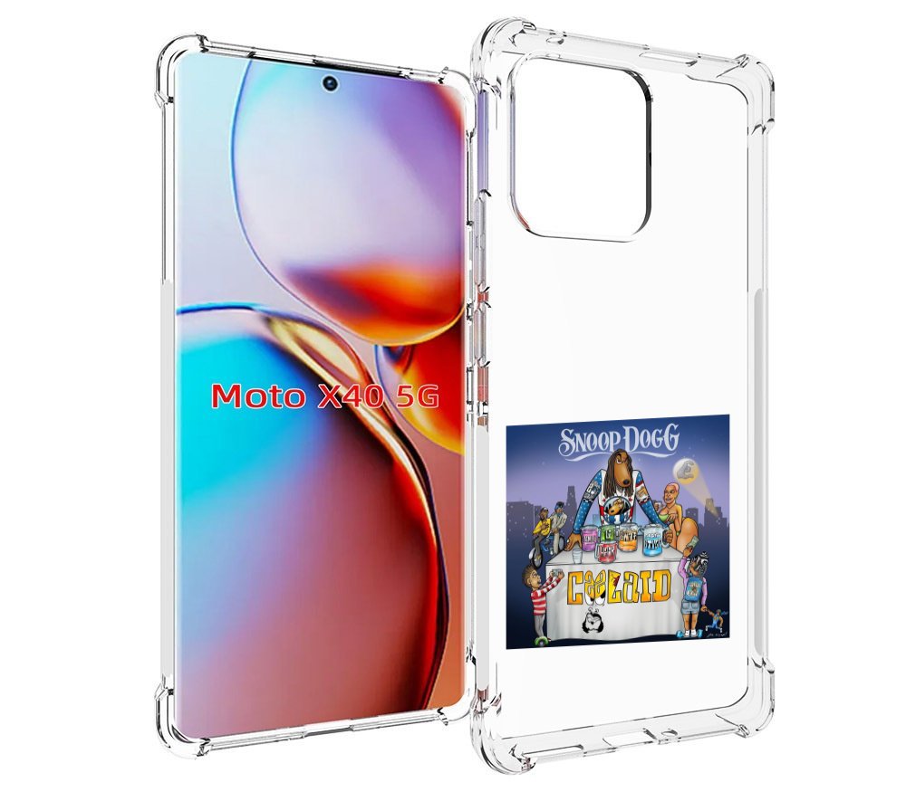 

Чехол MyPads Snoop Dogg COOLAID для Motorola Moto X40, Прозрачный, Tocco