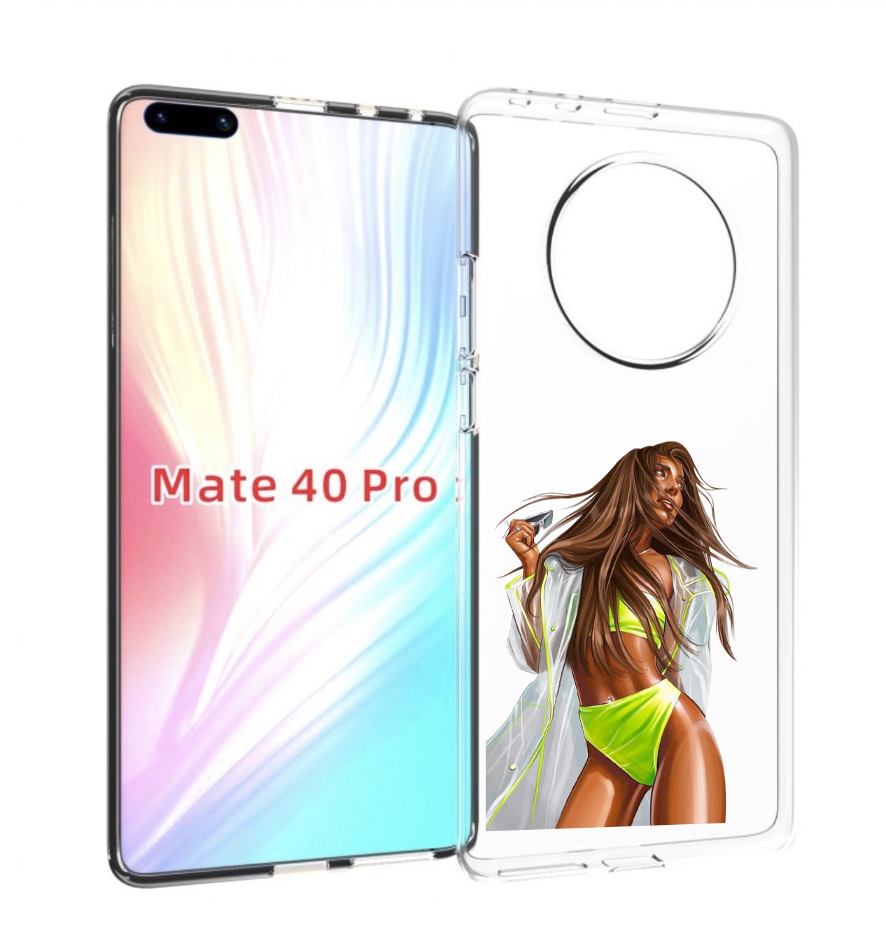 

Чехол MyPads девушка-модель-мулатка для Huawei Mate 40 Pro (NOH-NX9), Прозрачный, Tocco