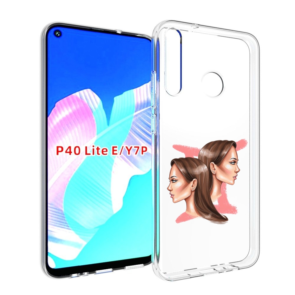 

Чехол бампер MyPads Девушка-Близнецы женский для Huawei P40 Lite, Прозрачный, Tocco