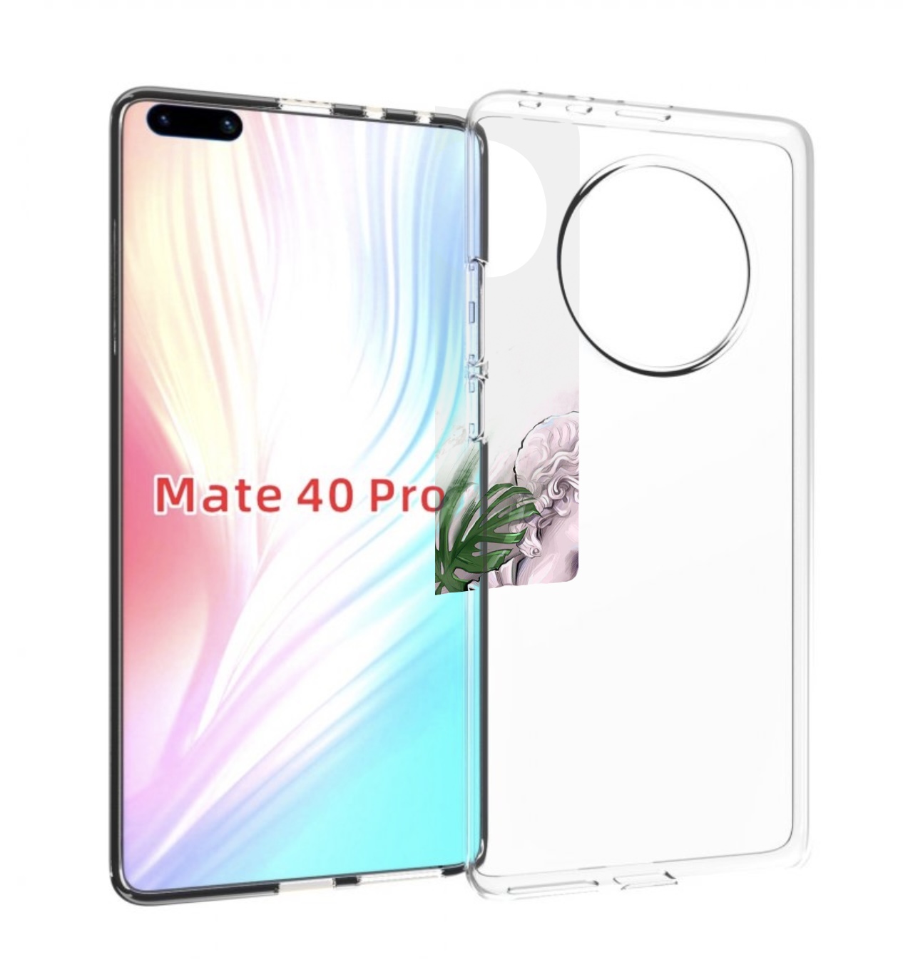 Чехол MyPads девушка-модель-со-статуей женский для Huawei Mate 40 Pro (NOH-NX9)