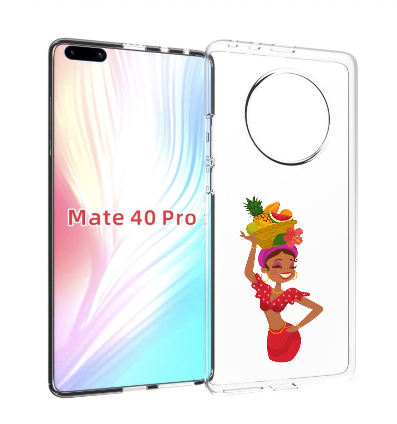 

Чехол MyPads девушка-мулатка для Huawei Mate 40 Pro (NOH-NX9), Прозрачный, Tocco