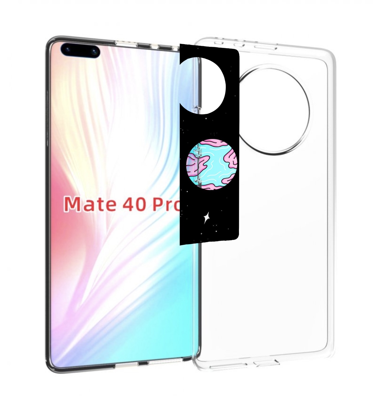 

Чехол MyPads девушка-на-луне-мультик для Huawei Mate 40 Pro (NOH-NX9), Прозрачный, Tocco