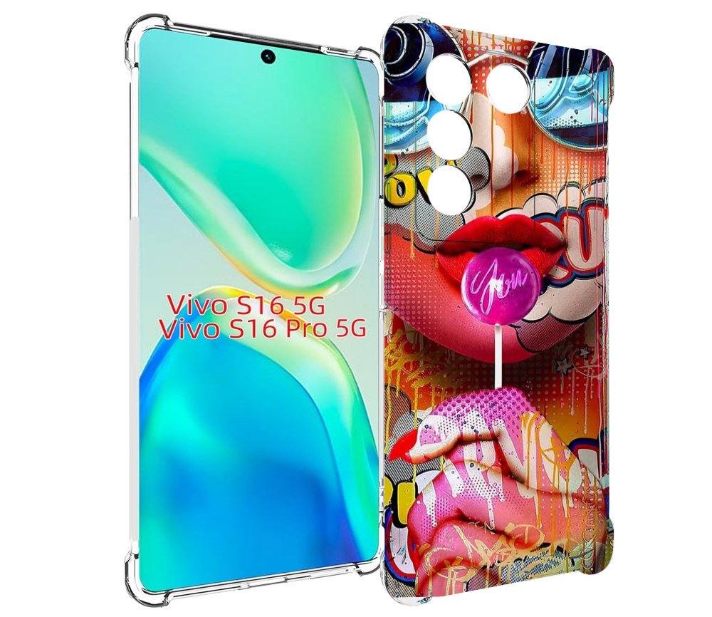 Чехол MyPads комикс-девушка женский для Vivo S16 5G/S16 Pro 5G/V27/V27 Pro