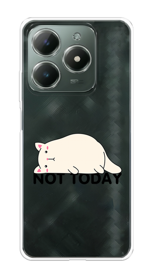 

Чехол на Realme C61 4G (Global) "Cat not today", Белый;розовый;черный, 2518050-1