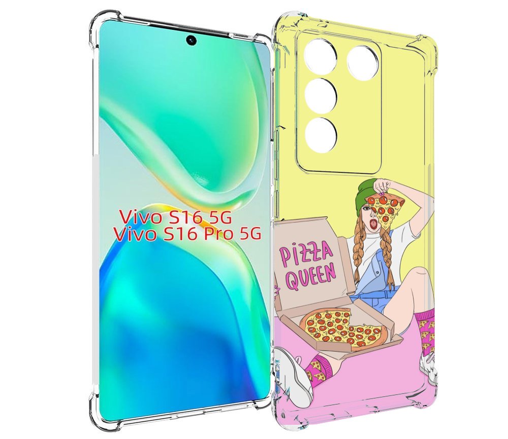 

Чехол MyPads королева-пиццы женский для Vivo S16 5G/S16 Pro 5G/V27/V27 Pro, Tocco
