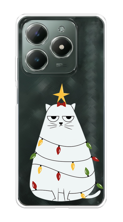 

Чехол на Realme C61 4G (Global) "Котик в гирлянде", Белый;красный;желтый, 2518050-1